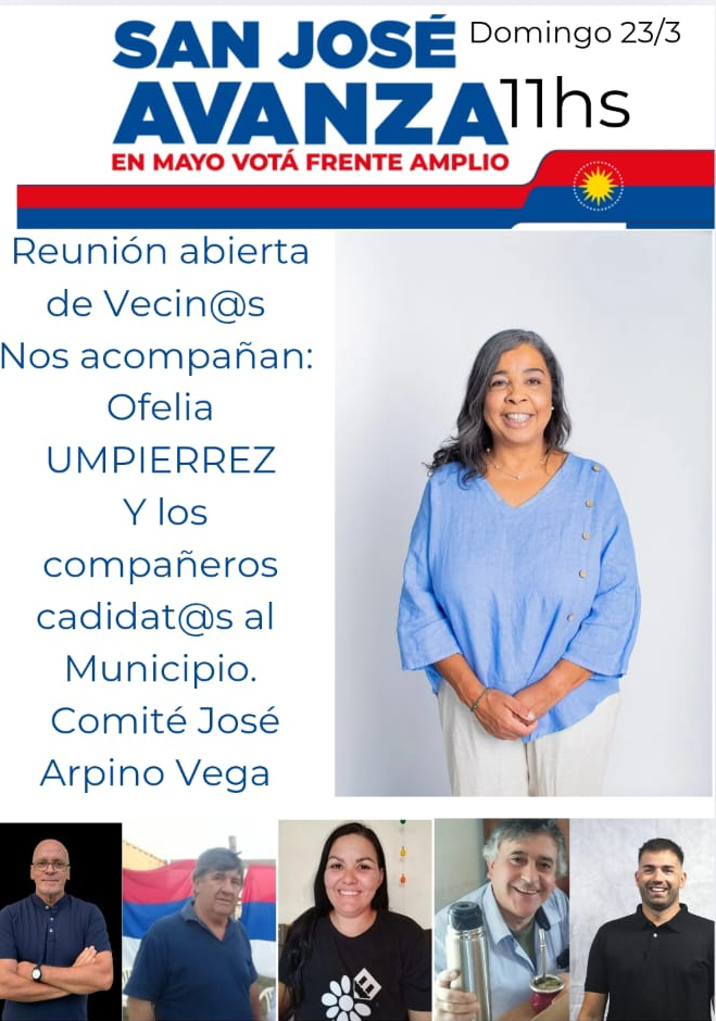 Ofelia Umpiérrez en el Comité de Base Arpino Vega, Ciudad del Plata.